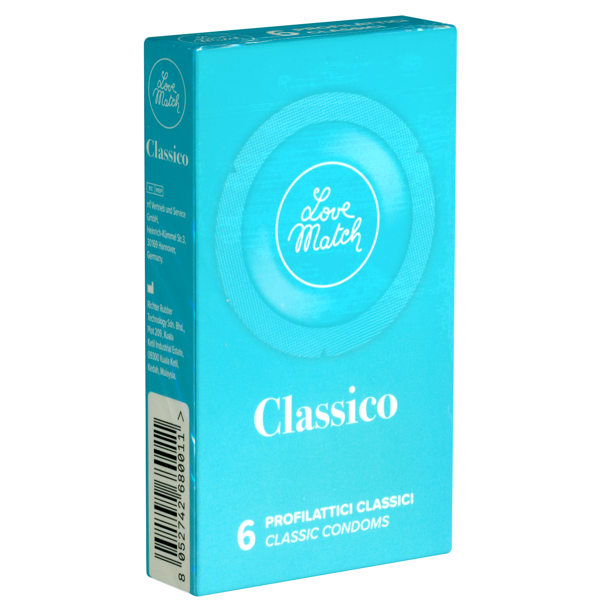 Love Match «Classico» 6 classic condoms in circular foils