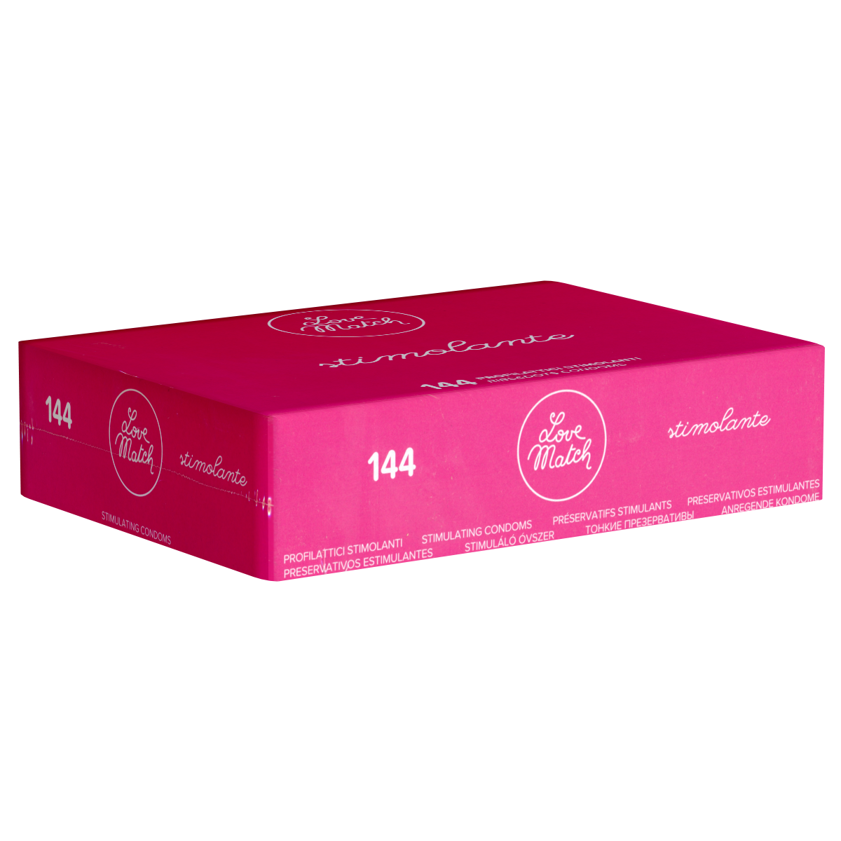 Love Match «Stimolante» 144 stimulierende Kondom im Retro-Design, Vorratsbox 