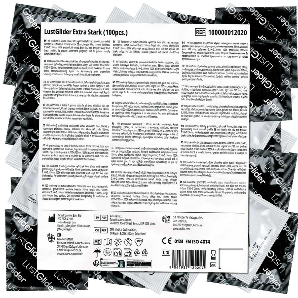 LustGlider «Extra Stark» 100 dickere Kondome