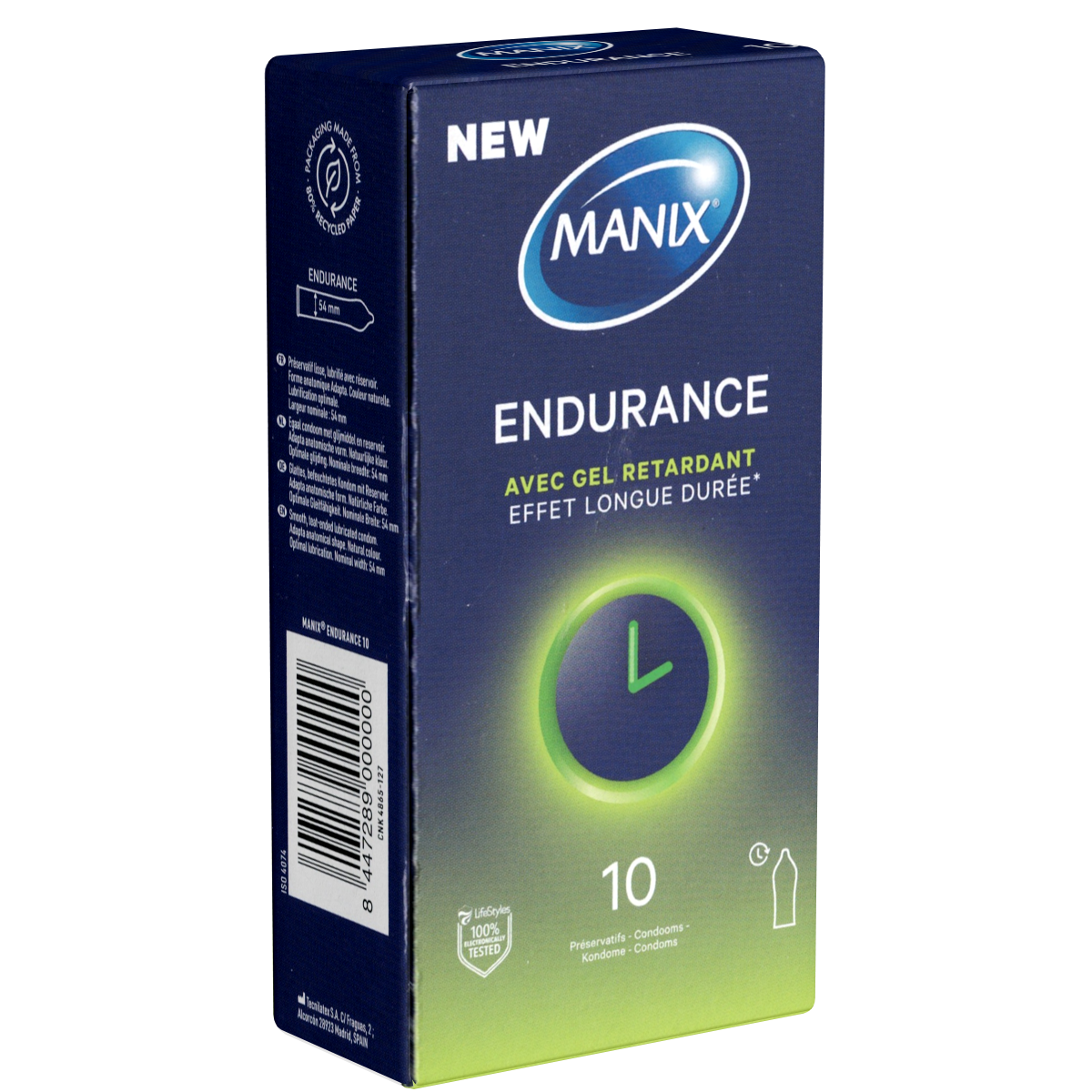 Manix «Endurance» 10 aktverlängernde Kondome mit Benzokain