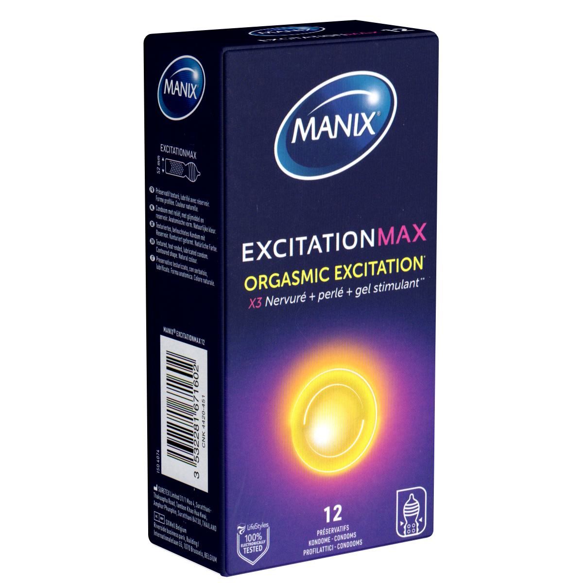 Manix «Excitation Max» Orgasmic Excitation - 12 Orgasmus-Kondome für ein ungeahntes Lustgefühl
