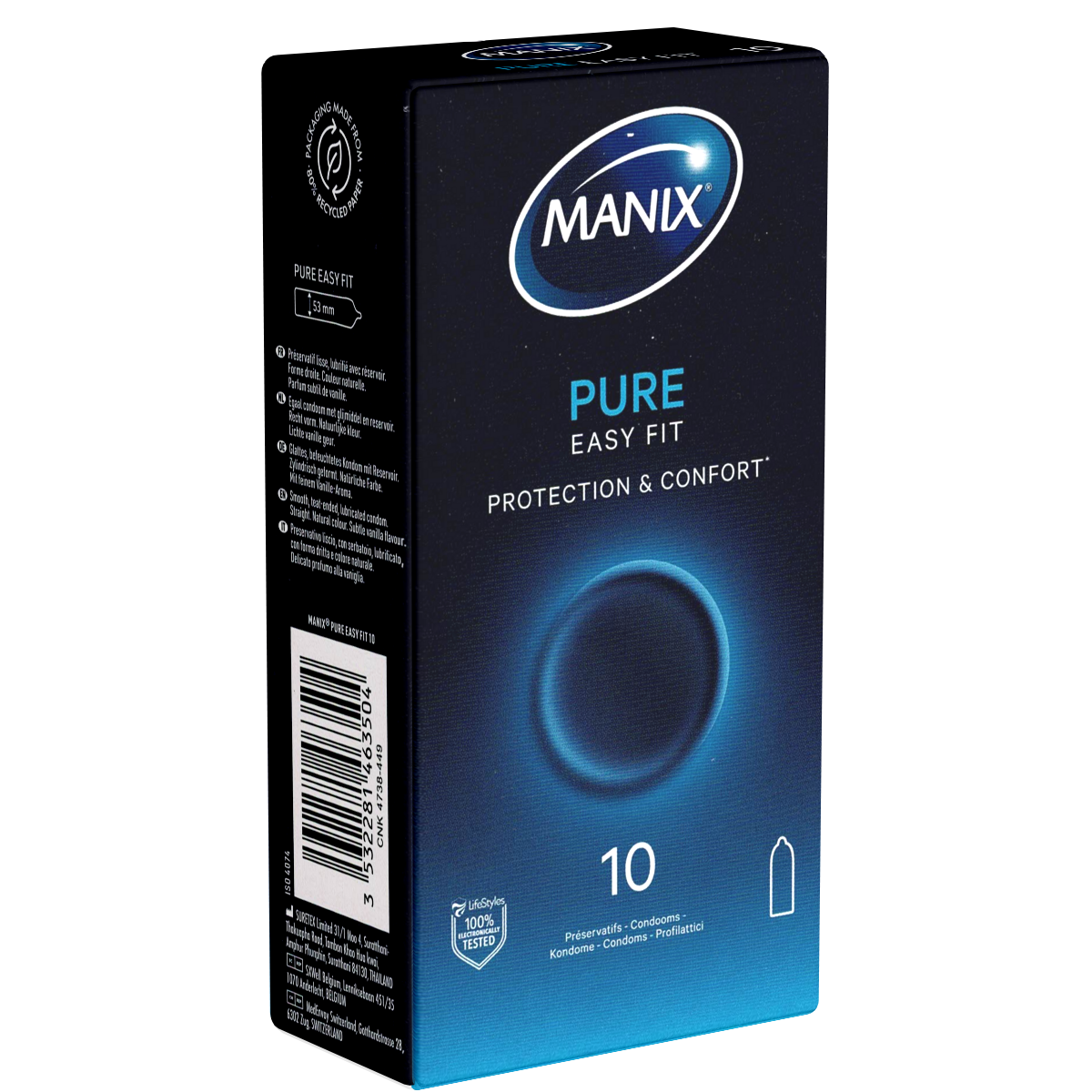 Manix «Pure» 10 Easy-Fit-Kondome für mehr Genuss beim Sex