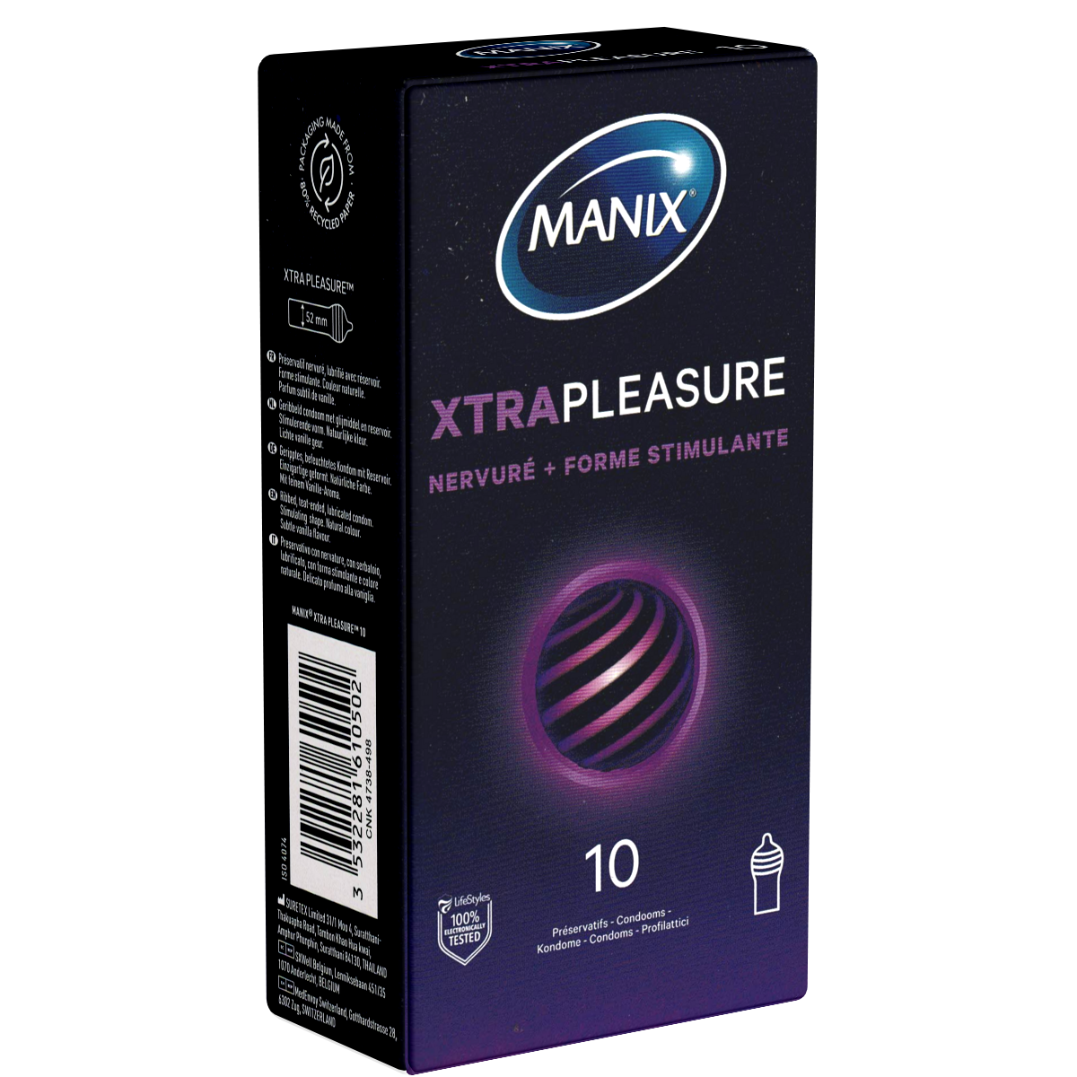 Manix «Xtra pleasure» 10 stimulierende Kondome mit einzigartiger Formgebung
