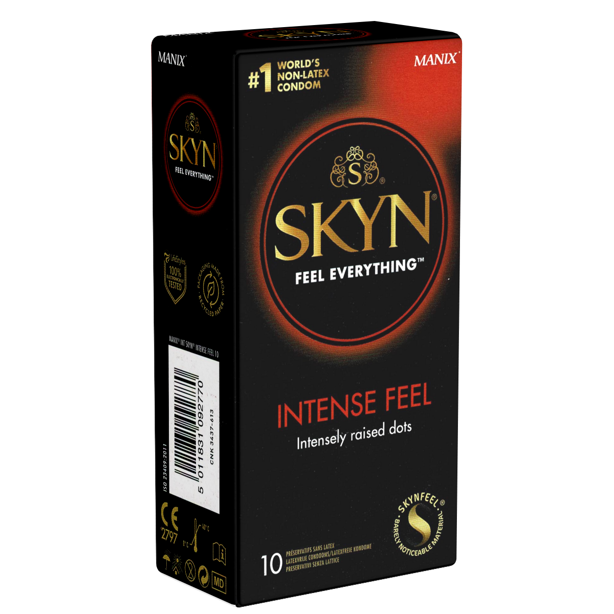 SKYN «Intense Feel» 10 genoppte latexfreie Kondome aus Sensoprène™