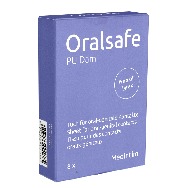 MedIntim «Oral Safe PU Vanilla» latexfreie Lecktücher mit Vanille-Duft 8er-Pack