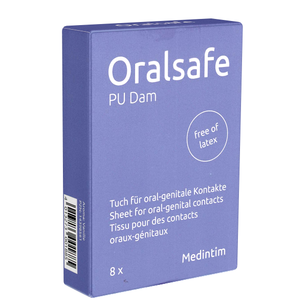 MedIntim «Oral Safe PU Vanille» 8 latexfree dental dams with vanilla flavour