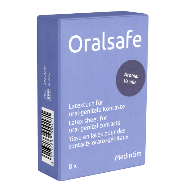 MedIntim «Oral Safe Vanille» Latexschutztuch mit Vanillearoma 8er-Pack
