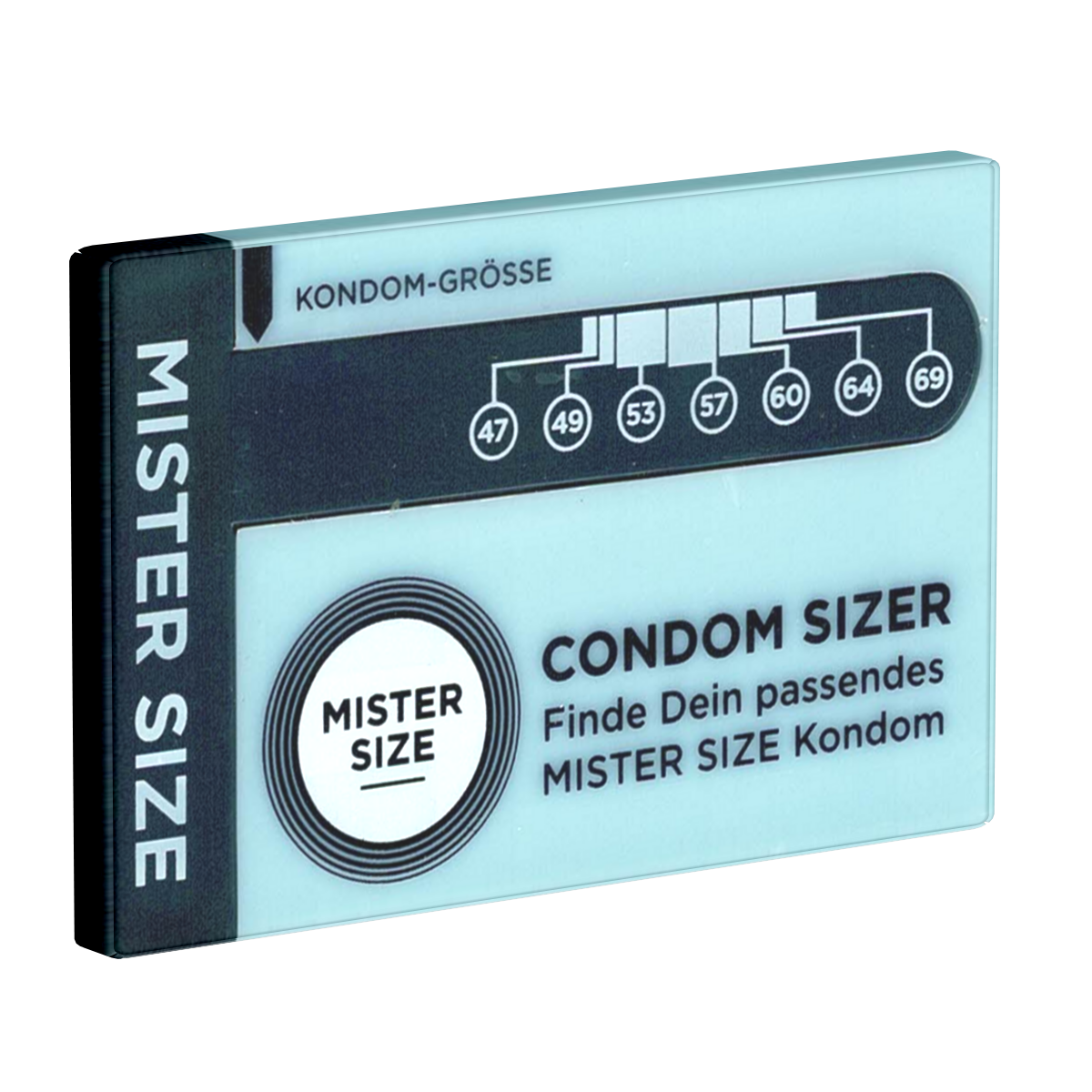 Mister Size «Condom Sizer» Bestimmen Sie jetzt Ihre Kondomgröße (Deutsch)