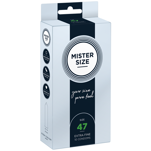 Mister Size «47» slim & sporty - 10 individually sized condoms