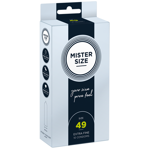 Mister Size «49» elegant & delicate - 10 individually sized condoms