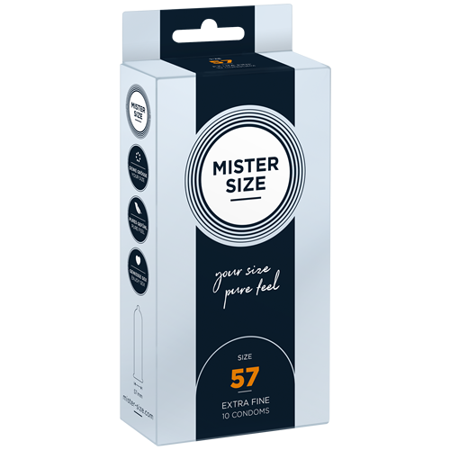 Mister Size «57» generous & comfortable - 10 individually sized condoms