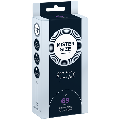 Mister Size «69» steady & safe - 10 individually sized condoms