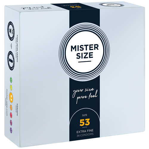 Mister Size «53» fine & dignified - 36 individually sized condoms