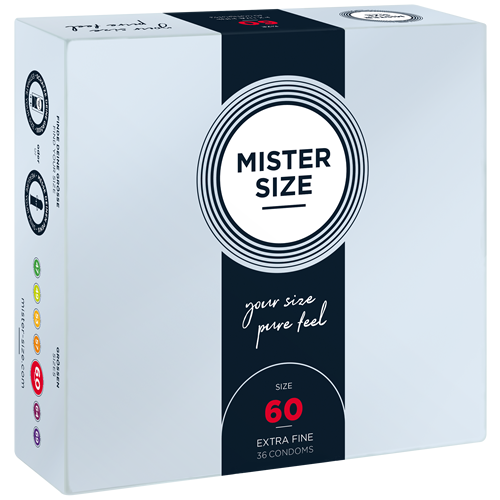 Mister Size «60» powerful & safe - 36 individually sized condoms