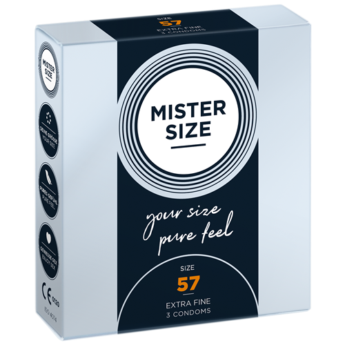 Mister Size «57» generous & comfortable - 3 individually sized condoms