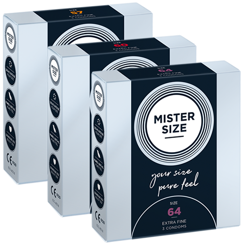 Mister Size «Probierpack XL» (57mm, 60mm, 64mm) 3 x 3 Kondome zum Anprobieren und Austesten