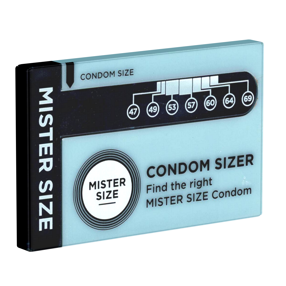 Mister Size «Condom Sizer» 1 piece reusable condom size measuring tool English edition