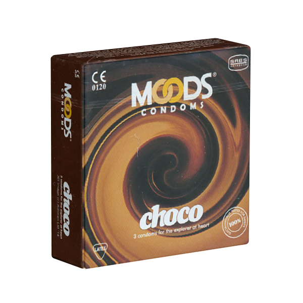 MOODS «Choco Condoms» 3 condoms with chocolate flavour for real pleasure-lover