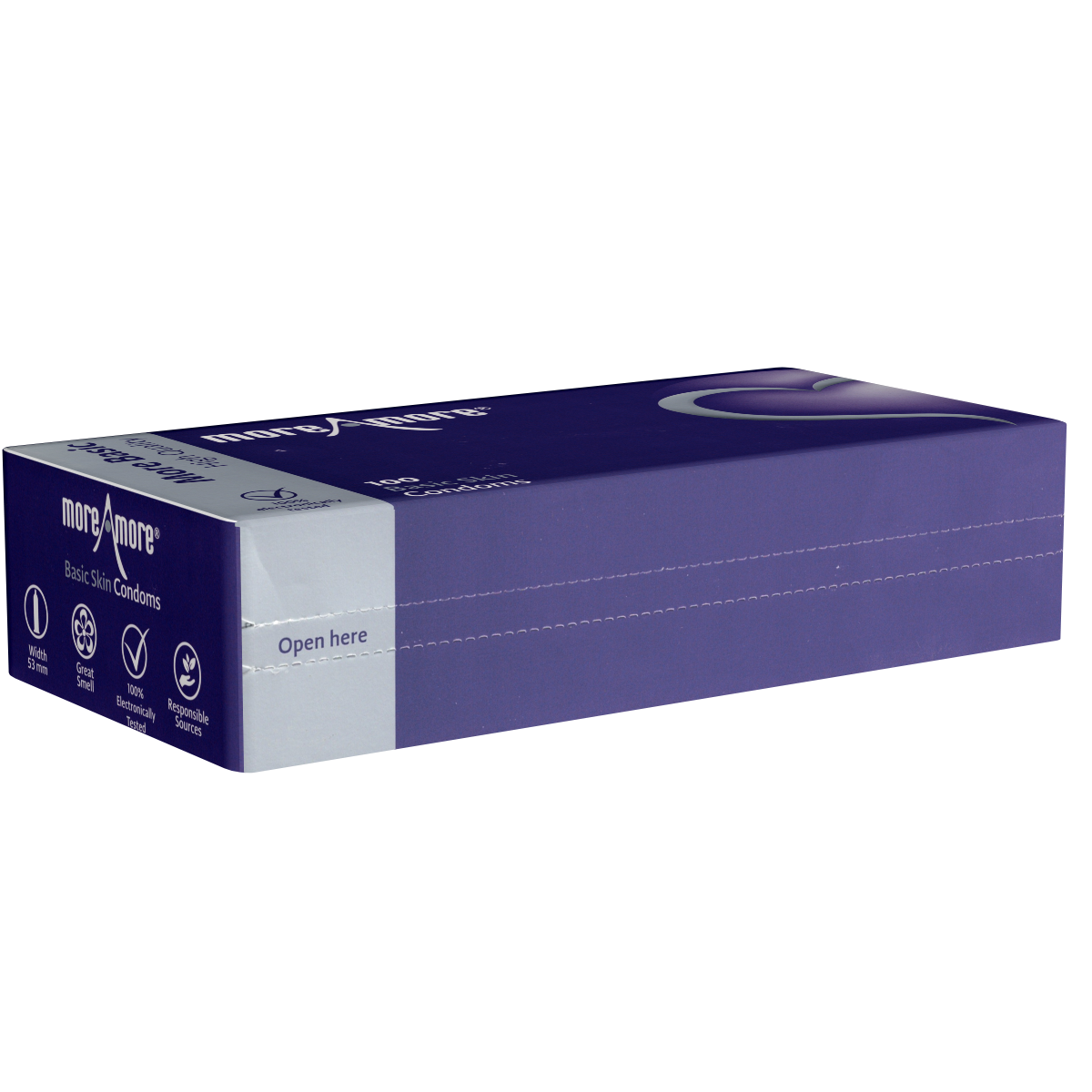 More Amore «Basic Skin» 100 einfache Kondome ohne Extras, Vorratspack