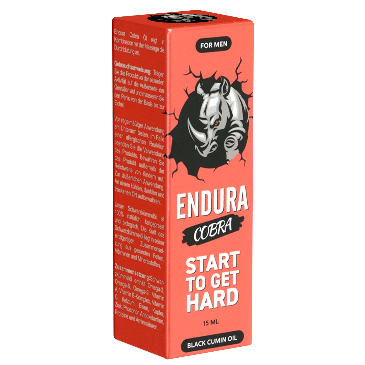 Morningstar «Endura Cobra»100% Black Cumin Oil for Natural Erection Support, 15 ml