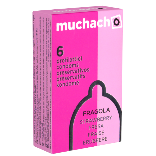 Muchacho «Fragola» (Strawberry) 6 Italian condoms for sweet pleasure