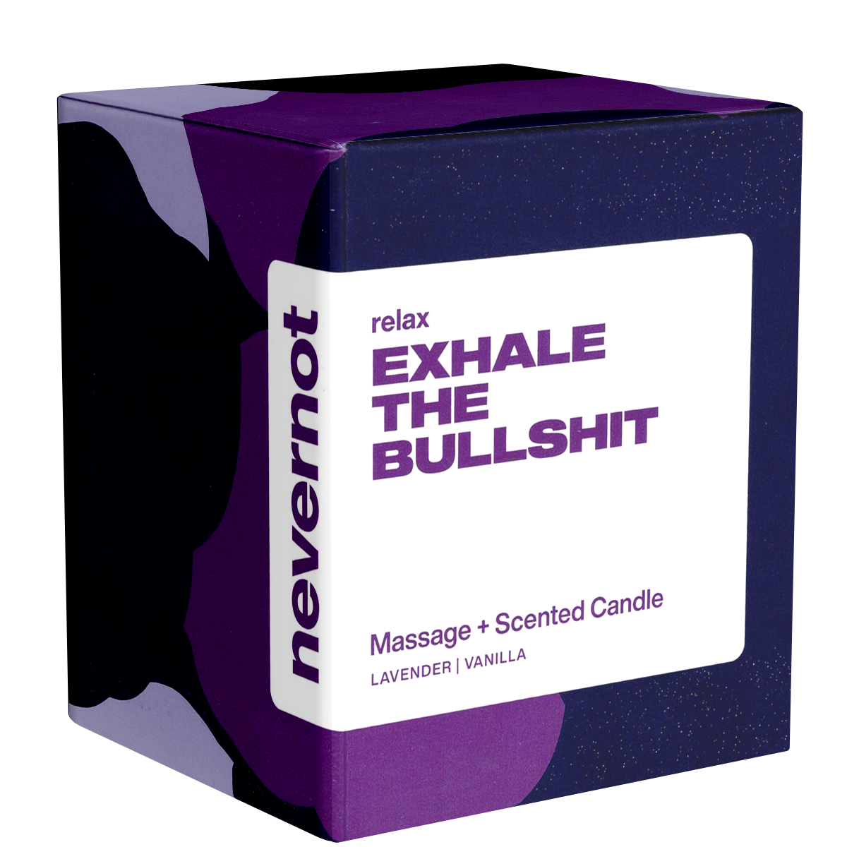 Nevernot «Relax» Exhale the Bullshit - entspannende Massagekerze 170g