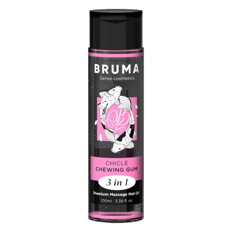 BRUMA «3 in 1 Chicle» Chewing Gum, 100ml wärmendes Massagegel mit Kaugummi-Geschmack