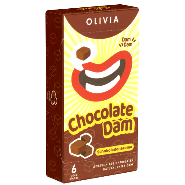 Olivia Dams «Chocolate» 6 braune Lecktücker mit Schokoladen-Aroma