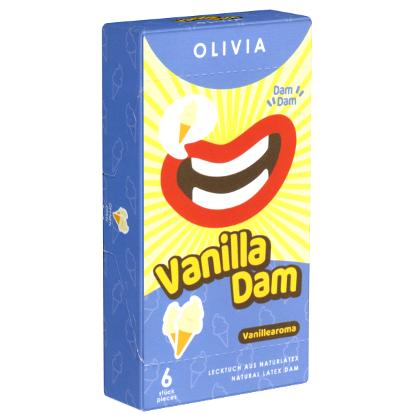 Olivia Dams «Vanilla» 6 weiße Lecktücker mit Vanille-Aroma