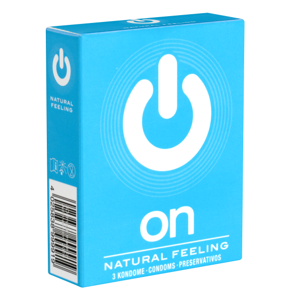 On) «Natural Feeling» 3 klassische Kondome für jede Stellung