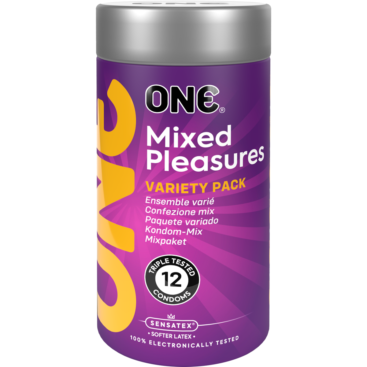 ONE «Mixed Pleasures» 12 Kondome im Sortiment - vegan & ohne schädlichen Inhaltsstoffe