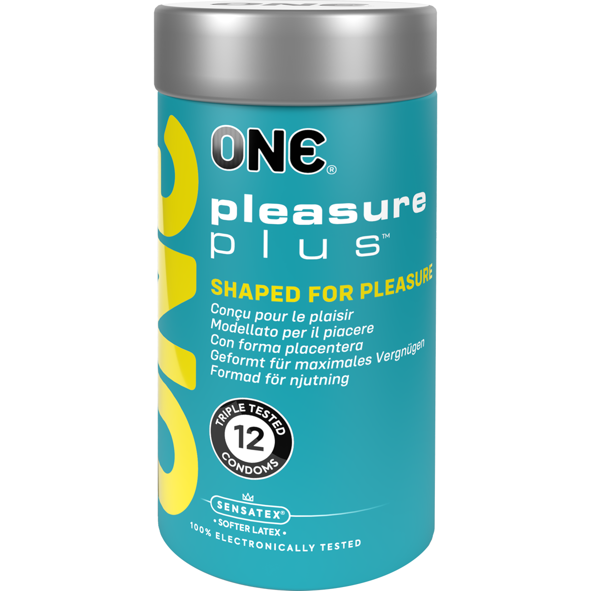 ONE «Pleasure Plus» 12 special shaped condoms with pleasure pouch (ribs inside!) - vegan & without harmful ingredients