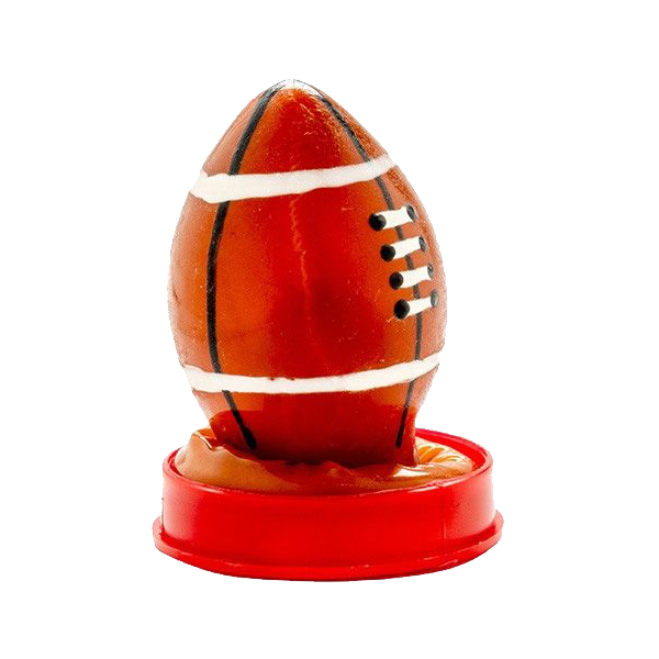 Novelty condom with figure «Rugby Ball» 1 piece, hand painted