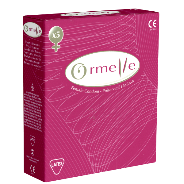 Ormelle «Female Condom» 5 French female condoms, made of latex