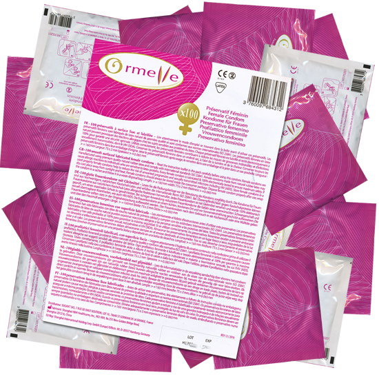 Ormelle «Female Condom» 100 französische Frauenkondome aus Latex