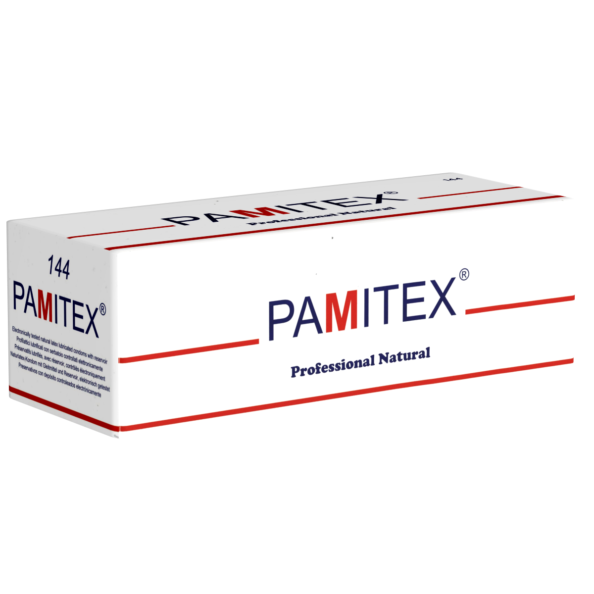 Pamitex «Professional Natural» 144 lange Kondome (weiße Schachtel)