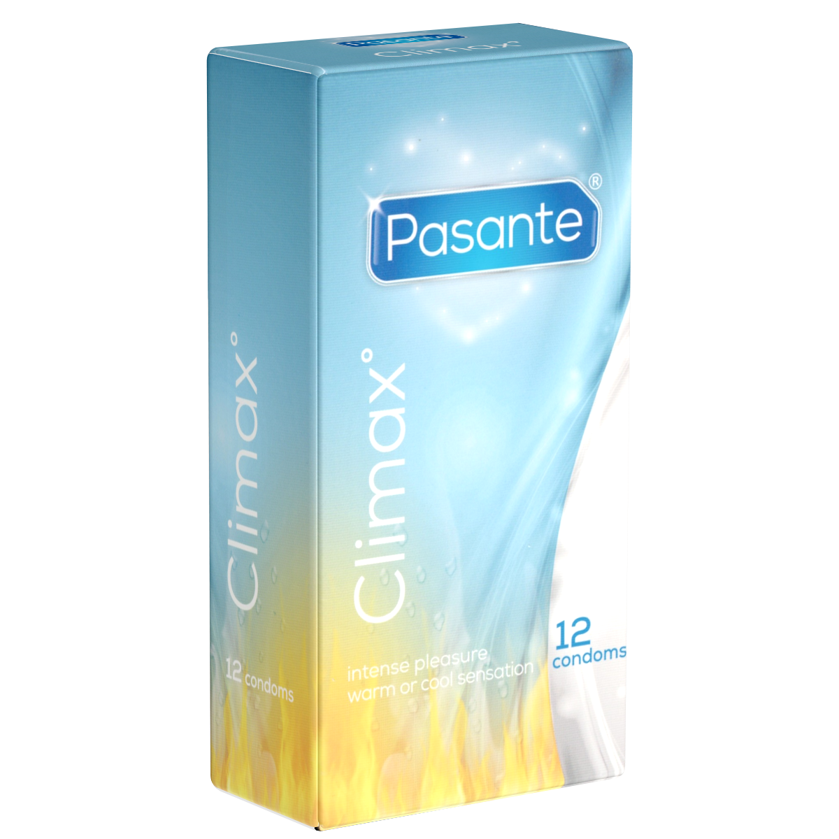 Pasante Single: Climax°, 12 warming and cooling condoms