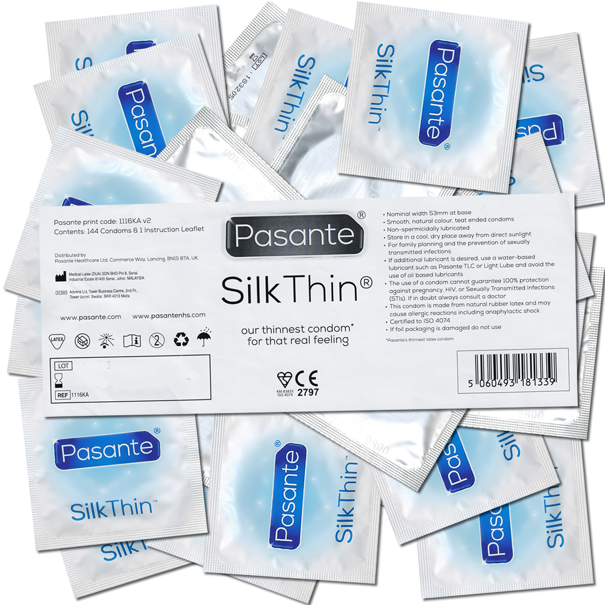 Pasante «Silk Thin» (Vorratspackung) 144 wahnsinnig dünne Airthin-Kondome für ein Maximum an Gefühl