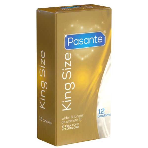 Pasante «King Size» 12 extra large XXL condoms for men who need more space