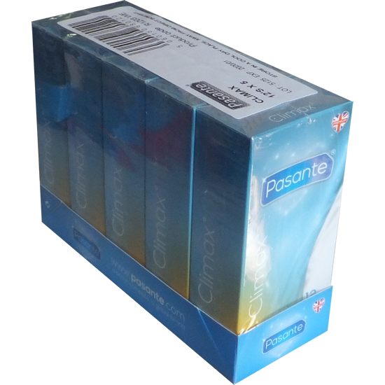 Pasante «Climax» (value pack) 5x12 ribbed condoms with special lubrication (warming and cooling)