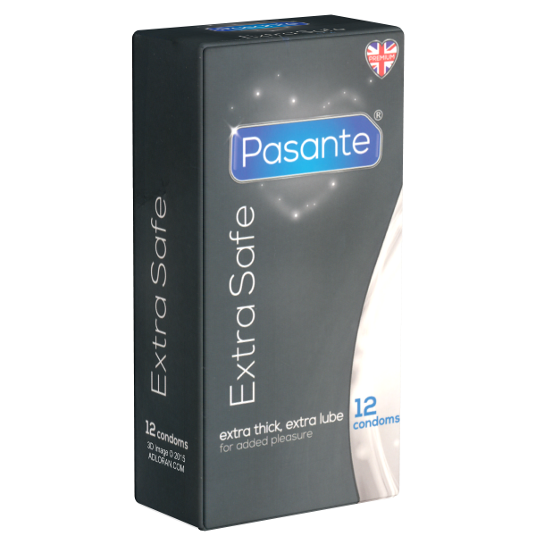 Pasante «Extra Safe» 12 extra strong condoms for anal sex and heavy use