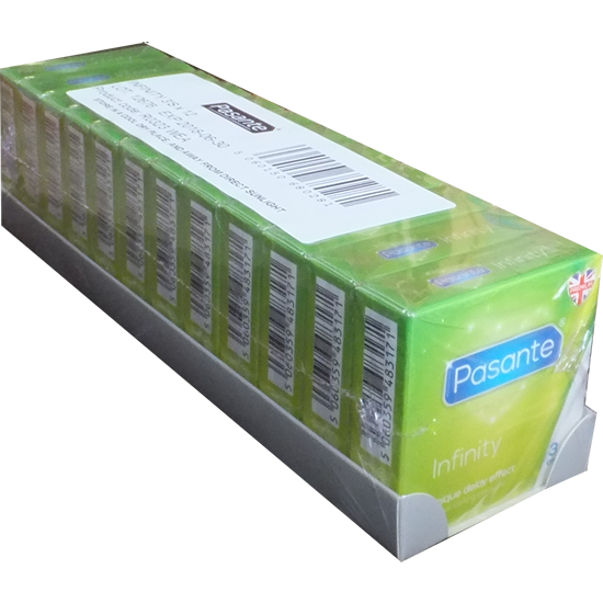 Pasante «Infinity» (value pack) 12x3 prolonging special condoms for optimal satisfaction