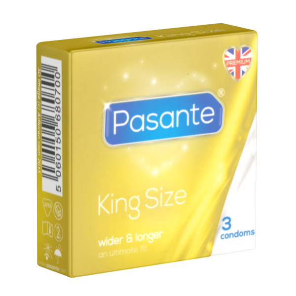 Pasante «King Size» 3 extra große XXL-Kondome für Männer, die mehr Platz brauchen