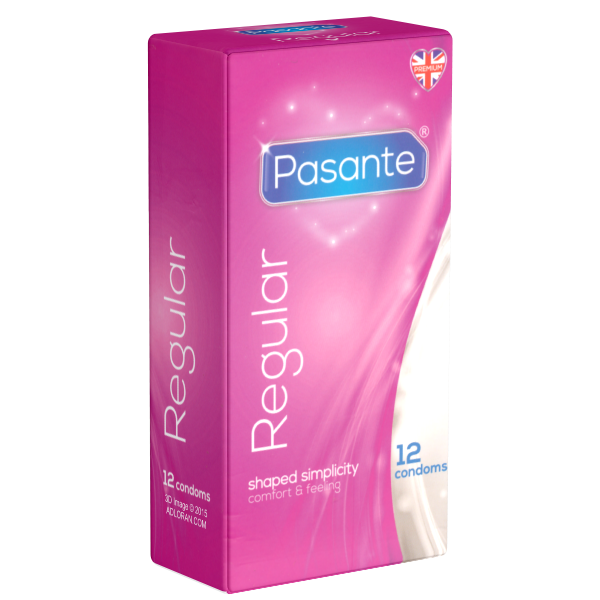 Pasante «Regular» 12 anatomic condoms with especially large head