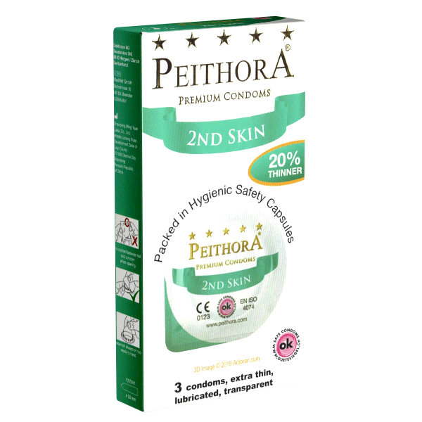 Peithora «2nd Skin» 3 extra dünne Kondome mit zartem Duft