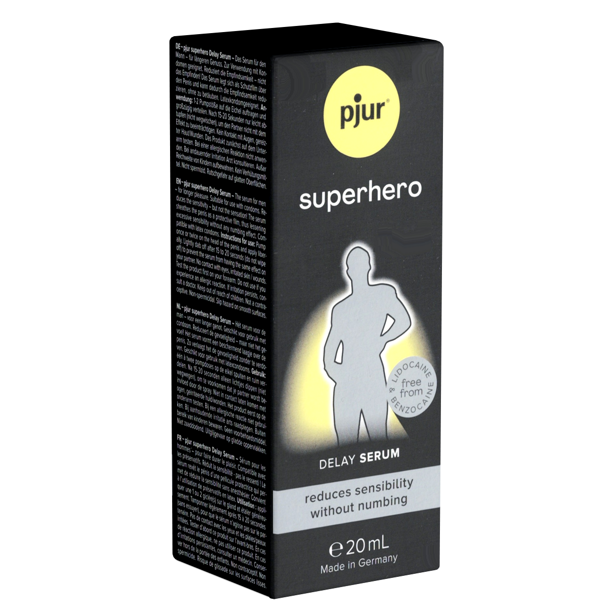 pjur® SUPERHERO «Delay Serum» for men, hochkonzentriertes Verzögerungs-Serum für Männer 20ml