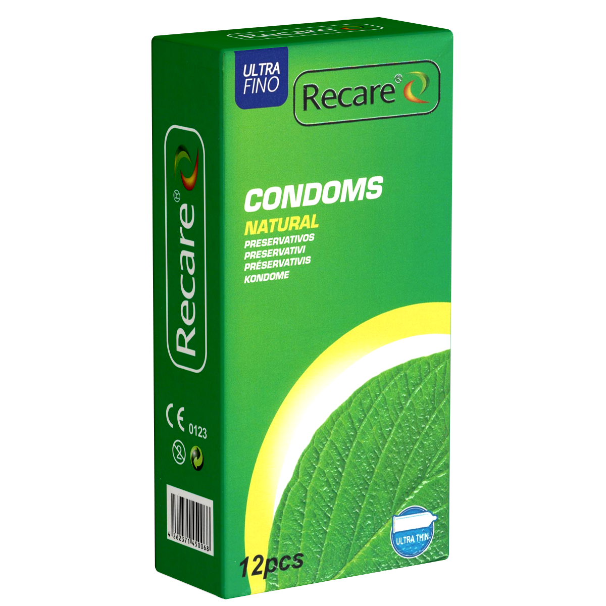 Recare Condoms «Natural» 12 super thin condoms with extremely thin walls