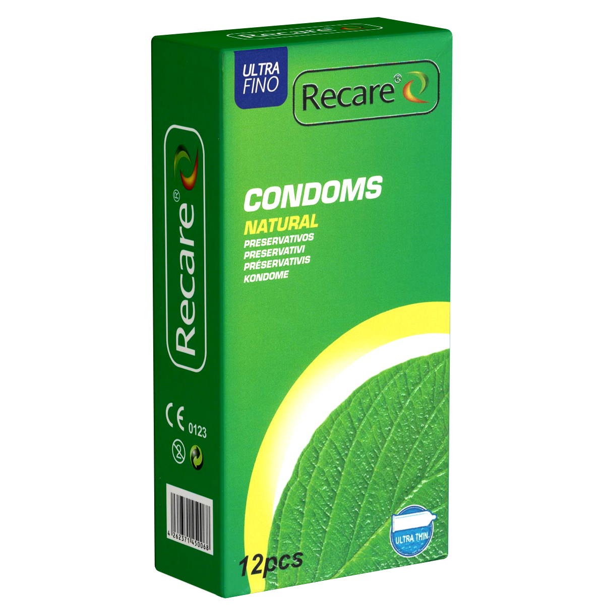 Recare Condoms «Natural» 12 superdünne Kondome mit extrem reduzierter Wandstärke