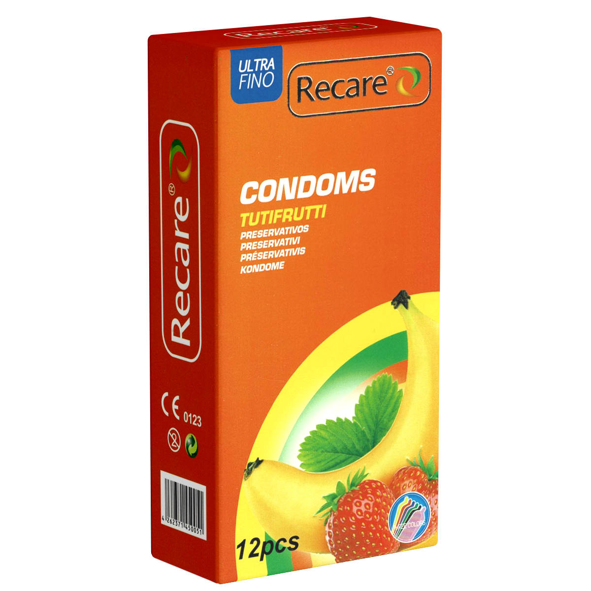 Recare Condoms «Tuttifrutti» 12 fruity condoms in three varieties