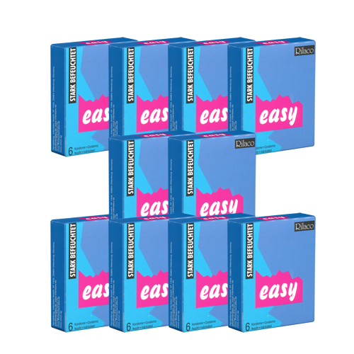 Rilaco «Easy» 10x6 extrafeuchte Kondome für optimales Eindringen, Sparpack